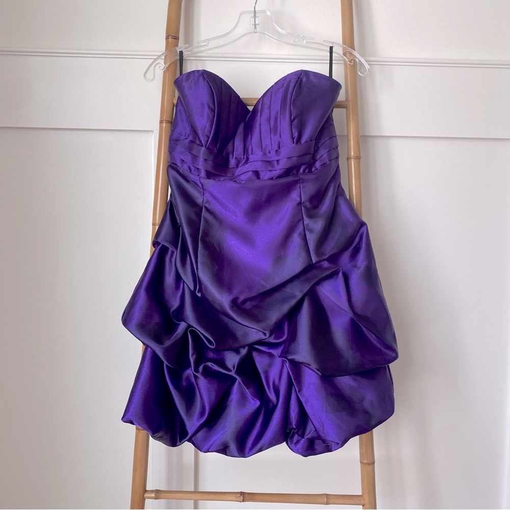 Jessica McClintock Purple Strapless Dress